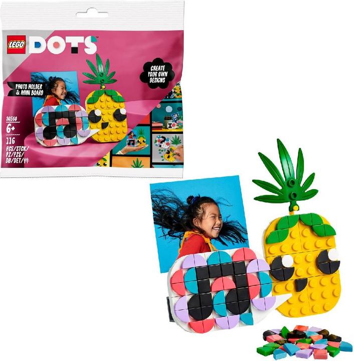Productafbeelding LEGO 30560 Ananas Fotohouder & Mini Krijtbord (30560, LEGO stippen)