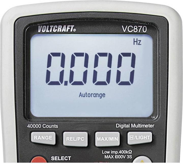 Produktbild Voltcraft Hand Multimeter Digital VC870 ISO kalibriert (CAT III 1000V, CAT IV 600V)