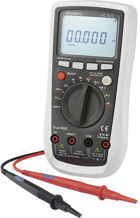 Produktbild Voltcraft Hand Multimeter Digital VC870 ISO kalibriert (CAT III 1000V, CAT IV 600V)