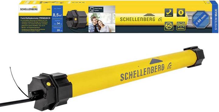 Immagine prodotto Schellenberg Motore tubolare Motore per tapparelle radio PREMIUM 20Nm, Mini