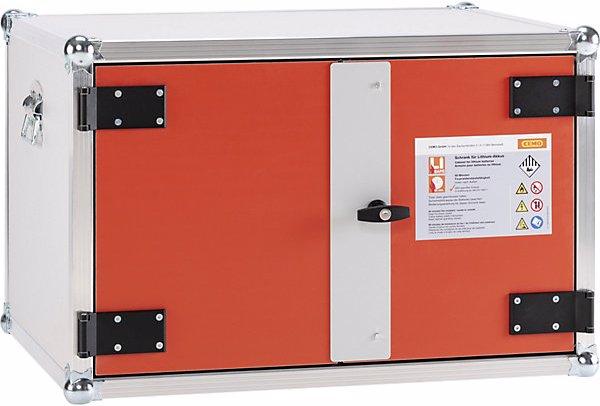 Actual product image Cemo FR 60 safety storage cupboard for rechargeable batteries, with smoke detector