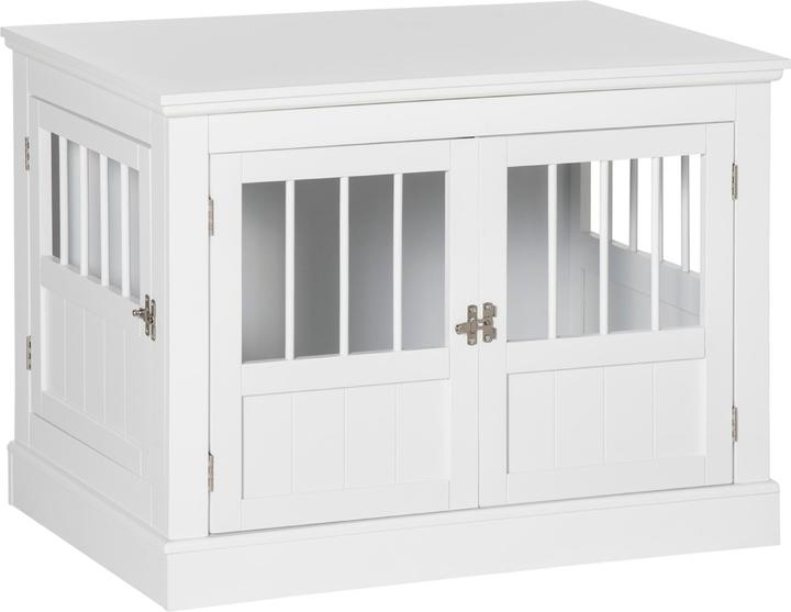 PawHut Hundekäfig Spanplatte, MDF Weiss (Dog kennel)
