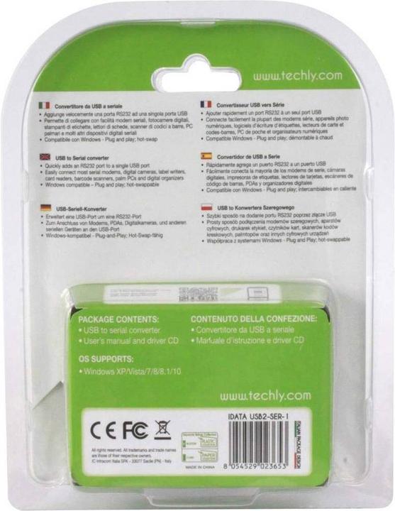 Produktbild Techly TV, Monitor Anschlusskabel USB/Seriell Anschlusskbabel, 1.5m (1.50 m, USB)