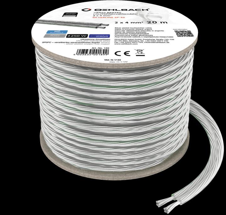 Actual product image Oehlbach Loudspeaker cable 2x4mm² 4m (4 m, 4 mm²)