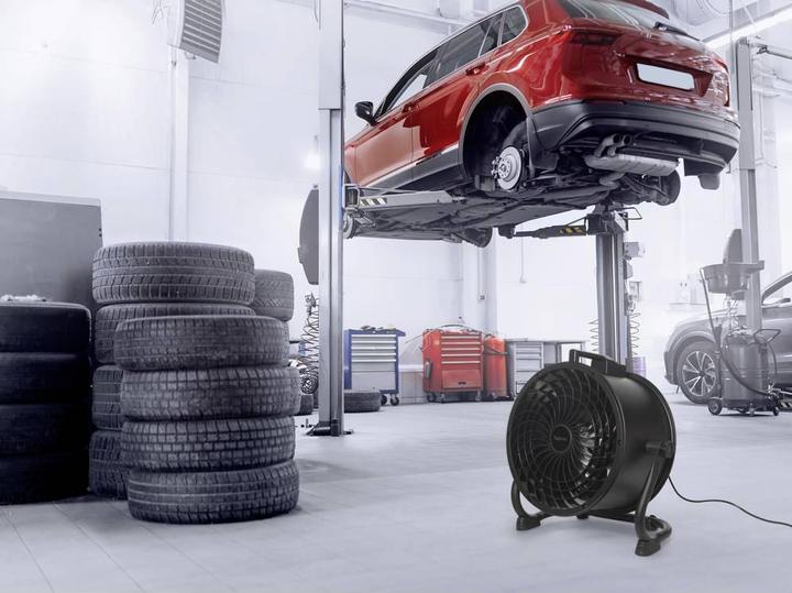 Image du produit Sygonix Bodenventilator 120 W Schwarz Schwenkbar (61.70 dB)
