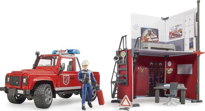 Actual product image Bruder Fire station with Land Rover