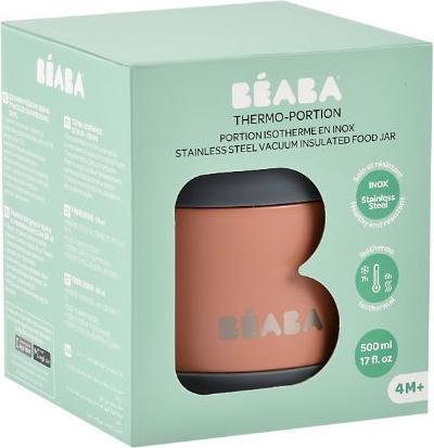 Actual product image Beaba Inox Portion Iso 500ml grey/terracotta