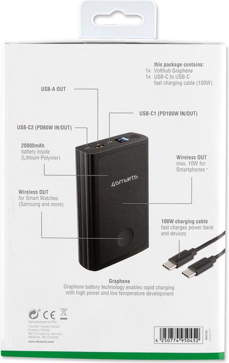 Immagine prodotto 4smarts VoltHub (20000 mAh, 160 W, 74 Wh)