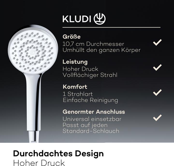 Actual product image Kludi X1 Shower head (1 Beam types, 15 l/min)