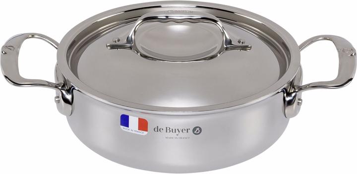 Image du produit de Buyer Poêle à frire à faible affinité avec couvercle 20 cm (20 cm, Casserole, Aluminium, Acier inoxydable)