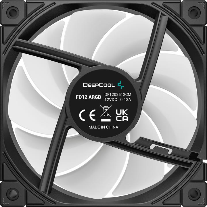 Actual product image Deepcool FD12 120x120x25 3in1 ARGB bk (120 mm, 3 x)