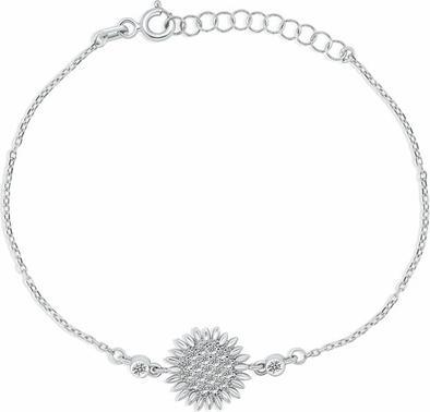 Brilio Silver - Fine silver bracelet with zircons BR37W