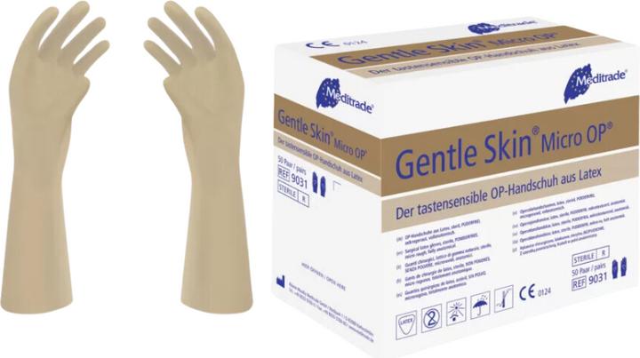 Productafbeelding Meditrade Gentle Skin® Micro OP® chirurgische handschoen van latex, steriel, poedervrij, maat 7 (7)