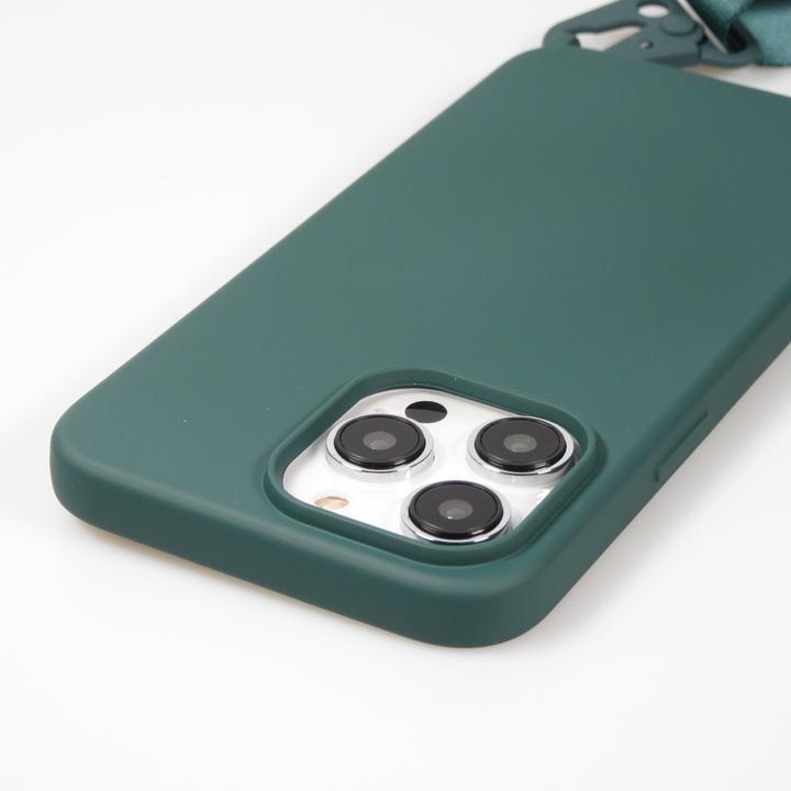 Actual product image PhoneLook Coque Silicone mat avec lanière et mousqueton en fer (Apple iPhone 14 Pro)