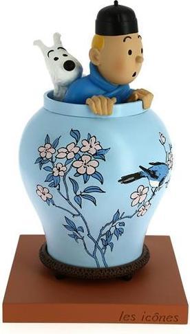 Produktbild Moulinsart Tintin kigger op af vase (Den Blå Lotus)