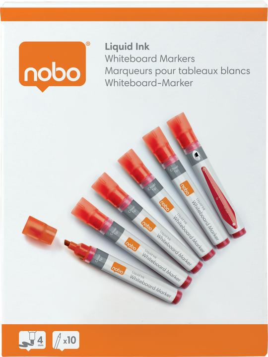 Produktbild Nobo N-Marker Viscom 4mm 1915384 rot 10 Stück (Rot, 4 mm, 10 x)