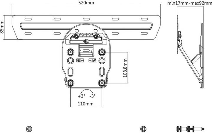 Image du produit myWall Support TV mural Inclinable+Pivotant, Rotatif (Mur, 65", 50 kg)