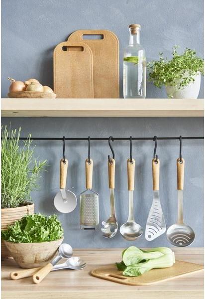 Produktbild Gastromax Spaghettilöffel Bio 37cm, Edelstahl/Holzoptik