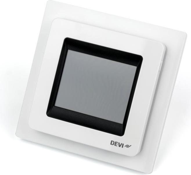 Devi DEVIreg Touch polarweiss 140F1071 UP Uhren-Thermostat 16A, 230V mit Rahme