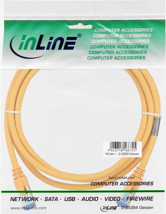Produktbild InLine Patchkabel (S/FTP, CAT6a, 0.25 m)