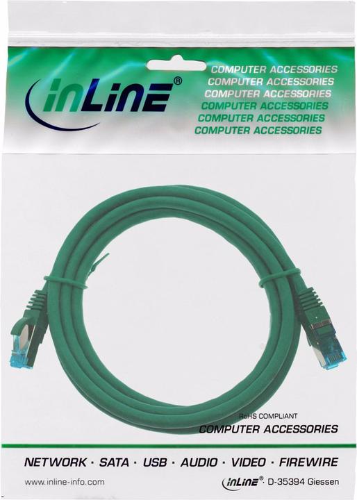 Actual product image InLine Patch cable (S/FTP, CAT6a, 0.25 m)