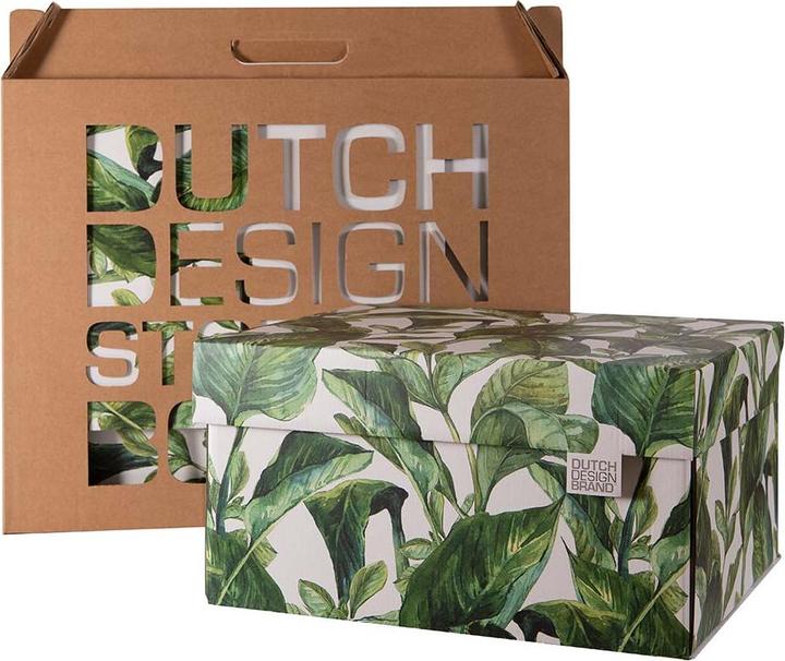 Produktbild Dutchdesign Dutch Design Storage Box Green Leaves (39.5 x 32 x 21 cm)