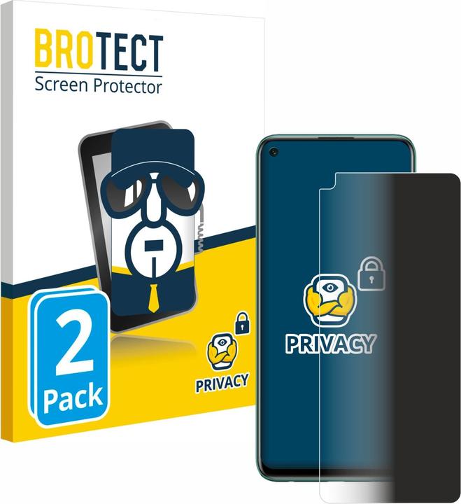 Actual product image BROTECT Anti-spy privacy film Blue light protection film (2 Piece, Huawei P40 Lite 5G)