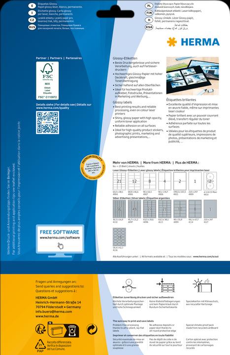 Immagine prodotto HERMA Etichette lucide A4