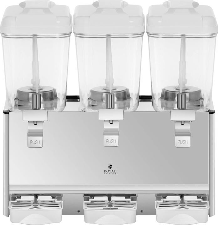 Produktbild Royal Catering Getränkespender 54L Bpa Frei Kaltgetränke Dispenser Limonade 3 Tanks Barbutler