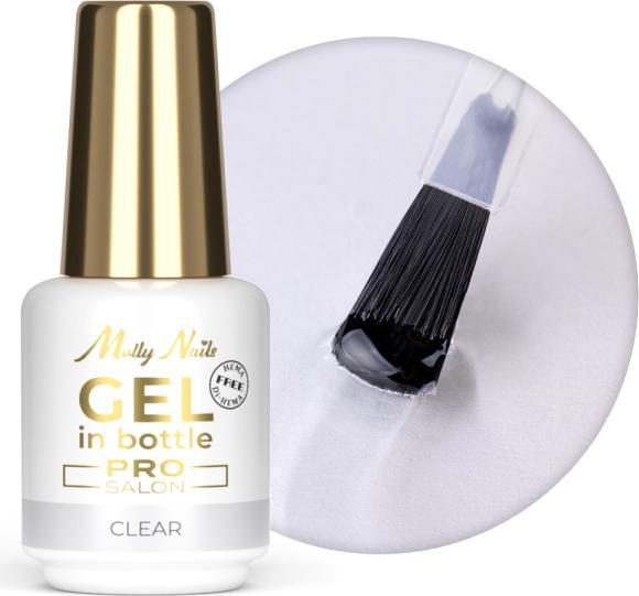 Molly Nails Gel in Bottle Clear – Aufbaugel UV/LED (Set per lo styling delle unghie)