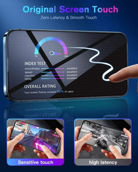 Actual product image PhoneLook Fully protective glass with automatic mounting system against bubbles and dust 3D (1 Piece, Apple iPhone 15 Plus)