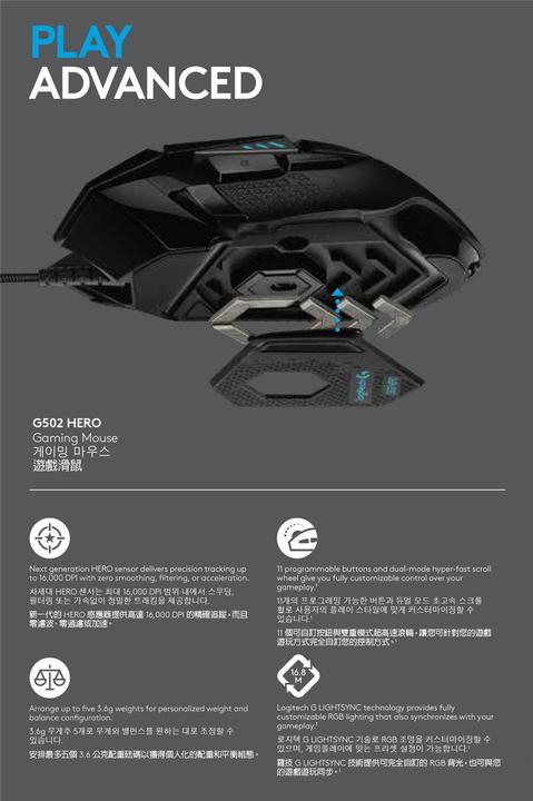 Actual product image Logitech G G502 Hero (Cable)