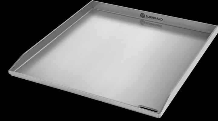 Burnhard Stainless steel plancha grill plate EARL 42.5 x 39.6 x 3 cm