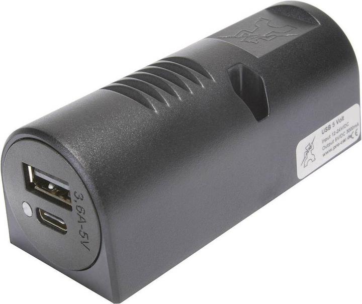 Actual product image ProCar USB plug body C/A double socket