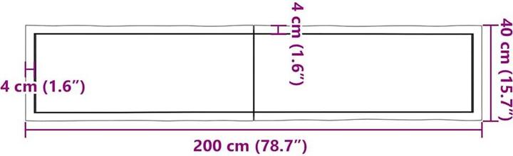Actual product image VidaXL Aneta (200 x 40 x 4 cm)