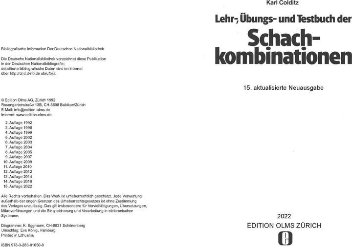 Image du produit Manuel d'enseignement, d'entraînement et de test des combinaisons d'échecs