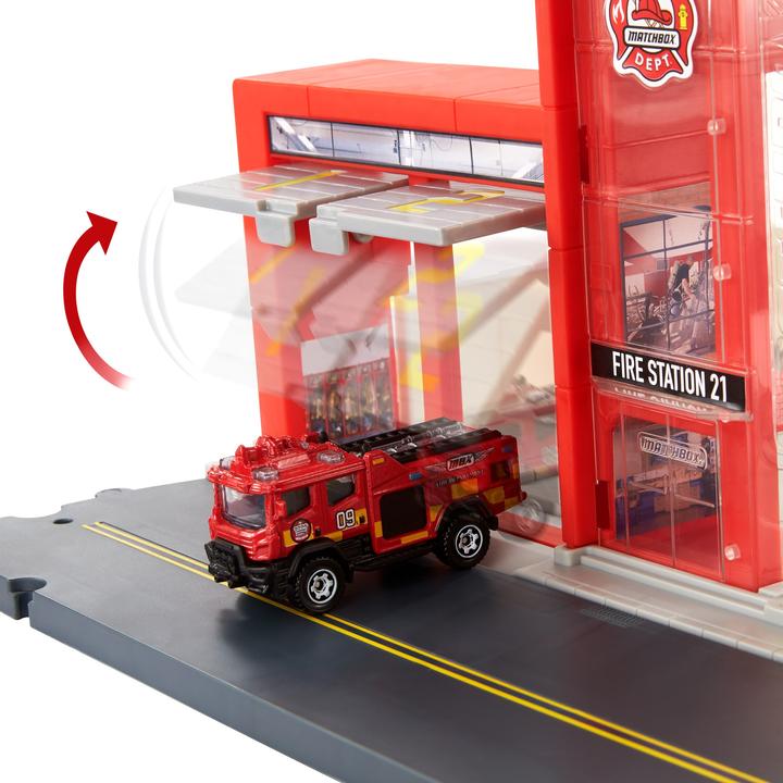 Actual product image Matchbox Fire station playset