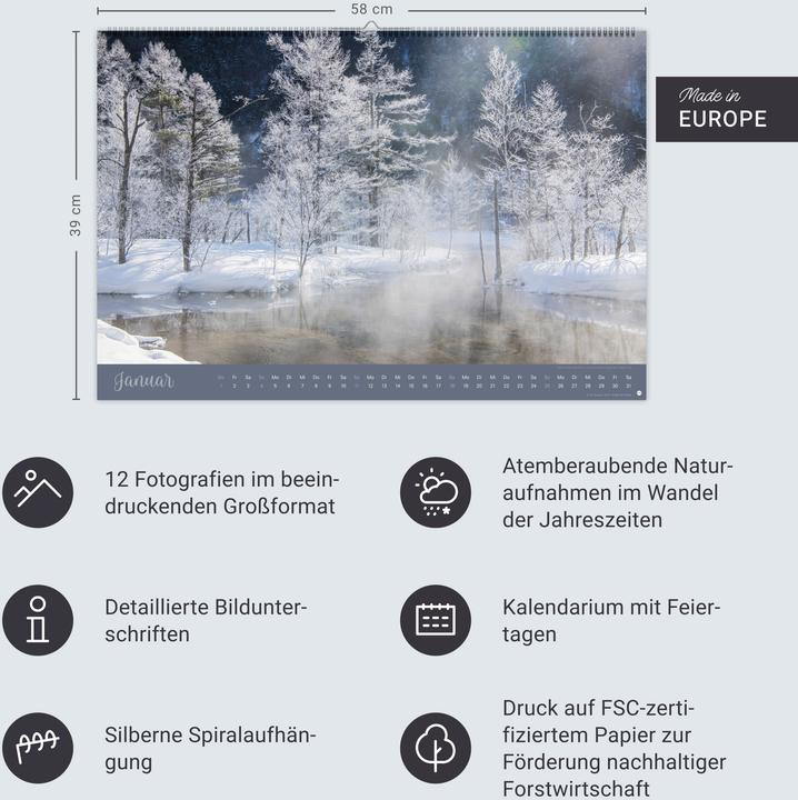 Actual product image Zauberwälder Edition Kalender 2026 (Hardcover, German)