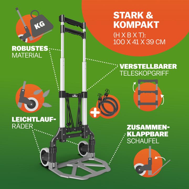 Actual product image Gardebruk Foldable Aluminium sack truck 80kg (80 kg)