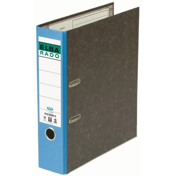 Produktbild Elba Mappe rado cloud marmor, Rückenbreite: 80 mm, blau DIN A4, Umschlag innen Papier / außen cloud marmo (A4, 80 mm, 1 Stück)