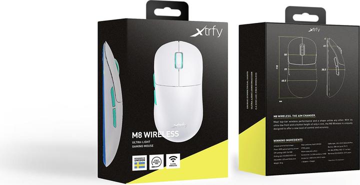 Actual product image CHERRY xtrfy M8 (Wireless, Cable)