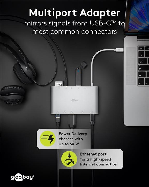 Produktbild Goobay USB-C Multiport-Adapter (USB-C, 11 Ports)