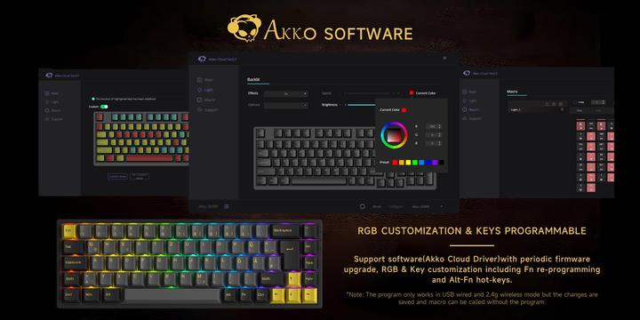 Actual product image Akko 3068B Plus White&Blue Gaming Keyboard, CS Jelly Purple - German (ISO) (DE, Wireless)