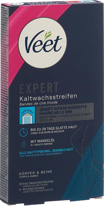 Veet Expert cold wax strips legs & body (441.75 ml, 20 x, 46 g)
