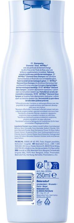 Actual product image NIVEA Diamond Gloss Shampoo Trio (750 ml, Liquid shampoo)