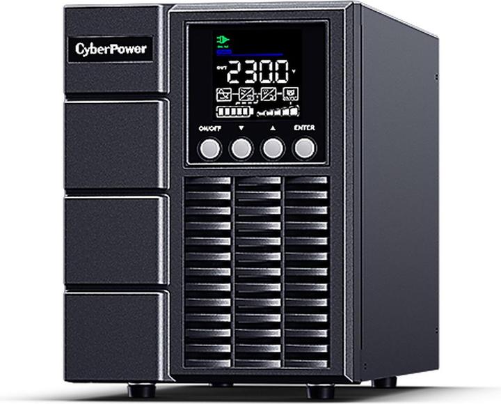Actual product image Cyberpower OLS1000EA-DE Double conversion UPS 1000VA/900W LCD SNMP Slot german software VMWARE ready (1000 VA, 900 W, Online double converter UPS)