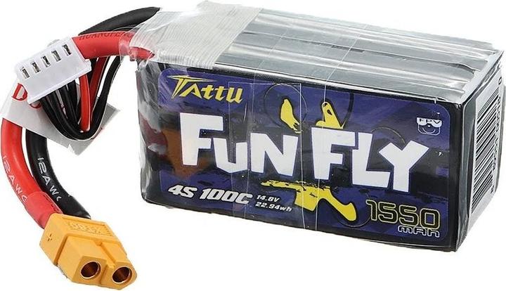 Actual product image AccuCell Battery 1550mAh 14.8V Burst 200C 4S XT60 plug for modelling, drone, 4S1P (14.80 V, 1550 mAh)