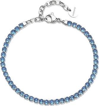 Brosway Tennis Stahlarmband mit blauen Zirkonen Desideri Bei107 (Stahl)