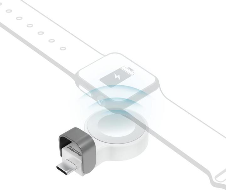 Actual product image Hama Apple Watch charger f. wireless charging, USB-C charging station magnetic, WS (5 W)