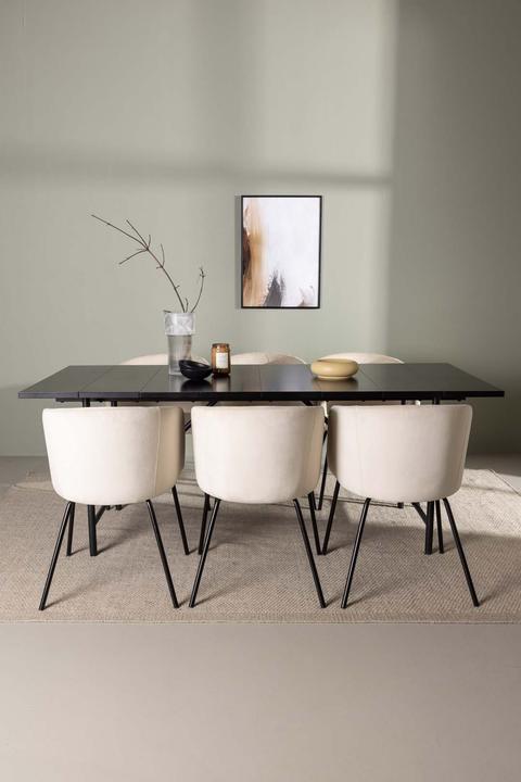 Produktbild Ebuy24 Essgruppe Astrid 9 (7-teilig) (90 x 75 x 200 cm)
